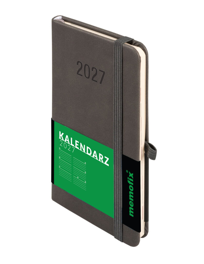 Kalendarz A6 Memofix tygodniowy grafitowy Antra
